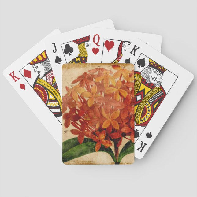 Vibrierendes Blumen-III Spielkarten (Rückseite)
