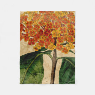 Vibrierendes Blumeni Fleecedecke