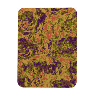 Vibrierendes Blumentarnungsmuster Magnet
