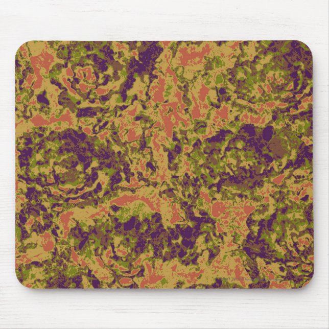 Vibrierendes Blumentarnungsmuster Mousepad (Vorne)