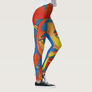 Vibrierendes künstlerisches zeitgenössisches leggings