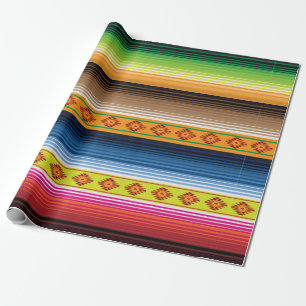 Vibrierendes mexikanisches Wolldecke-Packpapier Geschenkpapier