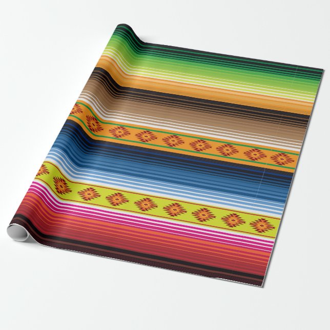 Vibrierendes mexikanisches Wolldecke-Packpapier Geschenkpapier (Ungerollt)