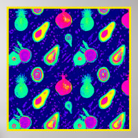 Vibrierendes Neon Fruits Design