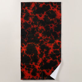 Vibrierendes rotes und schwarzes Goth Strandtuch