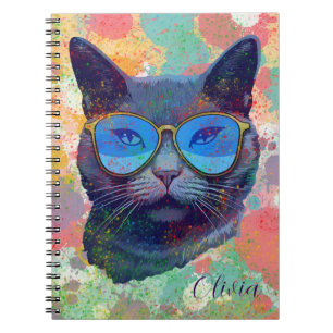 Vibrierendes russisches blaues Notebook mit Azure  Notizblock