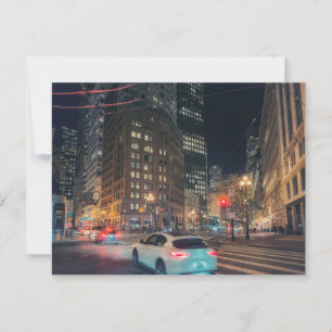 Vibrierendes San Francisco Street View in der Nach Postkarte