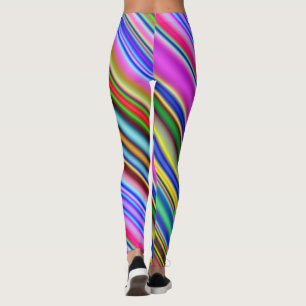 Vibrierendes u. ins Auge fallendes mehrfarbiges Leggings