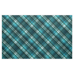 Vibrierendes u. modernes aquamarines kariertes stoff