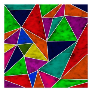 Vibriertes geometrisches Muster Poster