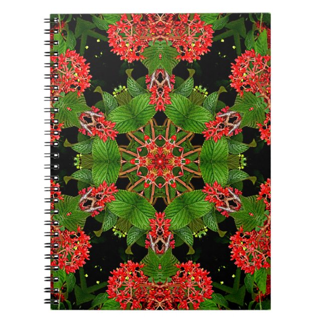 Viburnum Berries Kaleidoskop Notizblock (Vorderseite)