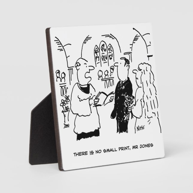 Vicar & Bridegroom bei der Hochzeitsheirat-Zeremon Fotoplatte (Vorderseite)