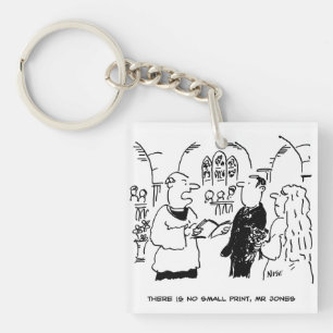 Vicar sagt, es gibt keine kleine Printwerbung. Brä Schlüsselanhänger
