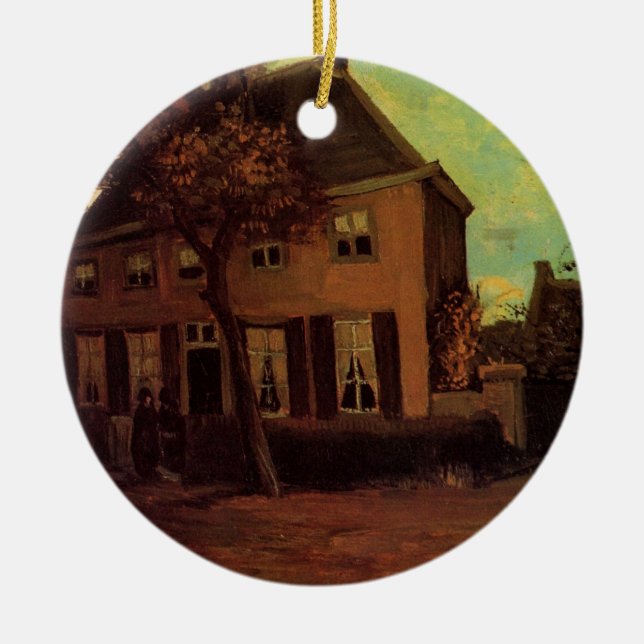 Vicarage in Nuenen von Vincent van Gogh Keramik Ornament (Vorne)