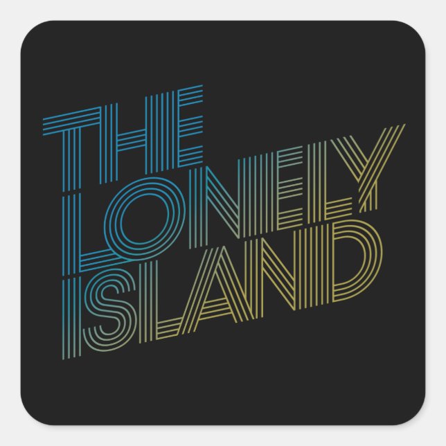 Vice Beach Quadratischer Aufkleber (Vorderseite)