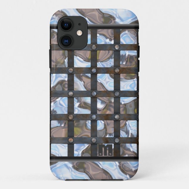 Vicegate Modern Chic Monogram Case-Mate iPhone Hülle (Rückseite)