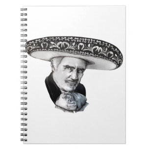 Vicente Fernandez Sombrero Zeichnend Notizblock