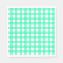 Vichy Bleu Turquoise Serviette