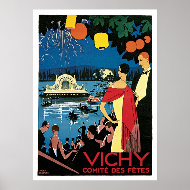 Vichy France Vintage Travel Poster (Vorne)