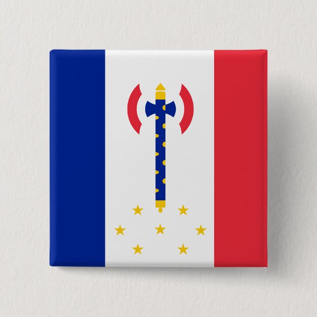 Vichy, Frankreich-Flagge Button (Vorderseite)