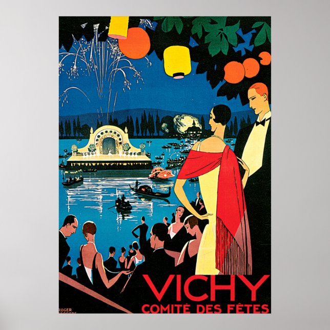 Vichy - Frankreich - Vintage Travel Poster (Vorne)