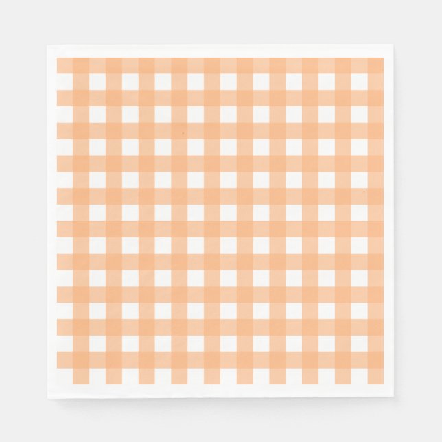 Vichy Hellorange Serviette (Vorderseite)