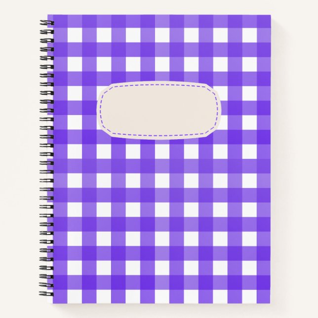 Vichy Lavande Notizbuch (Vorderseite)