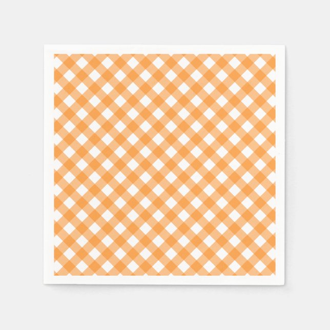 Vichy Orange Serviette (Vorderseite)
