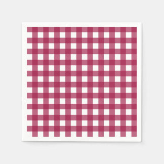 Vichy Rouge Cerise Serviette