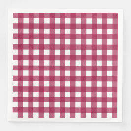 Vichy Rouge Cerise Serviette