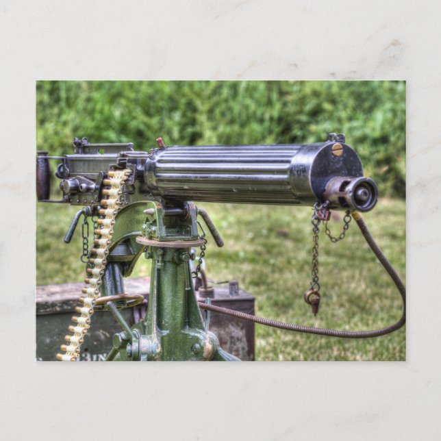 Vickers Machine Gun Feiertagspostkarte (Vorderseite)
