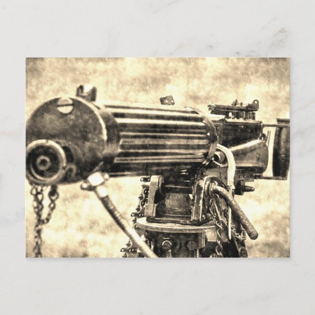 Vickers Machine Gun Vintag Postkarte (Vorderseite)