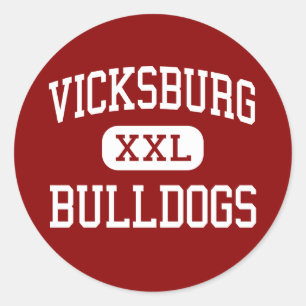 Vicksburg - Bulldogs - High - Vicksburg Michigan Runder Aufkleber