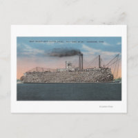 Vicksburg, MS - View of Boat with Cotton Onboard