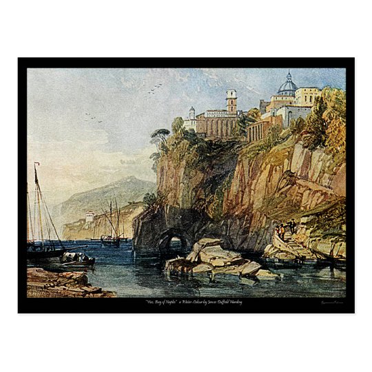 Vico Bucht Der Neapel Aquarell Malerei Postkarte Postkarte