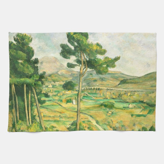 Victoire und Viadukt Paul Cezanne Geschirrtuch (Horizontal)