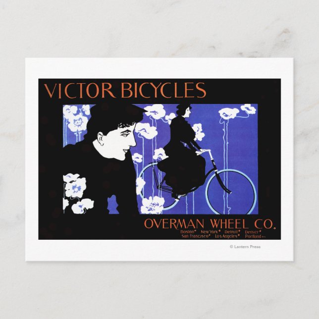 Victor Bicycles Overman Wheel Promo Poster Postkarte (Vorderseite)
