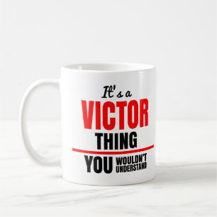 Victor-Ding, das man nicht den Namen verstehen wür Kaffeetasse