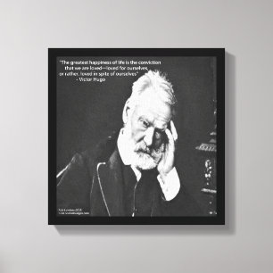 Victor Hugo & Citation sur le Bonheur Impression s
