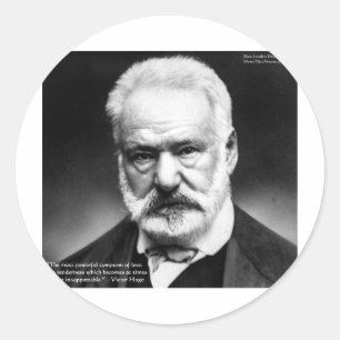 Victor Hugo "Tenderness" Zitat gibt Tasse Karten Runder Aufkleber
