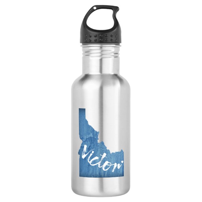Victor Idaho Wood Grain Edelstahlflasche (Vorderseite)