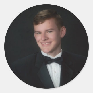 Victor Jones Senior Portrait für 2015 Runder Aufkleber