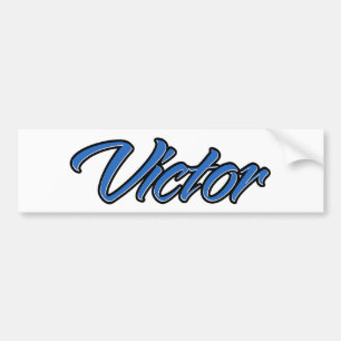 Victor Name blue Aufkleber Sticker Autoaufkleber