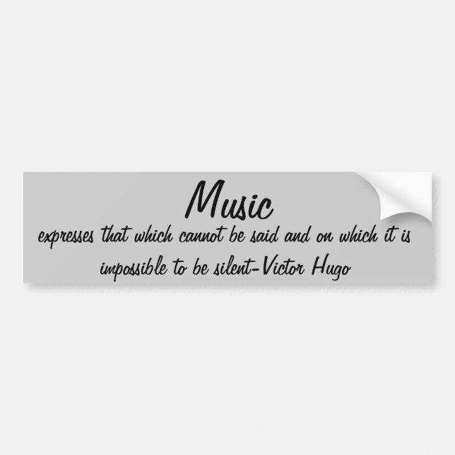 Victor Quotes Music drückt aus Autoaufkleber (Vorne)