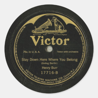 Victor Vintag Antique Record Aufkleber