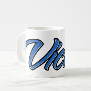 Victor Vorname Name blue Tasse Kaffeetasse