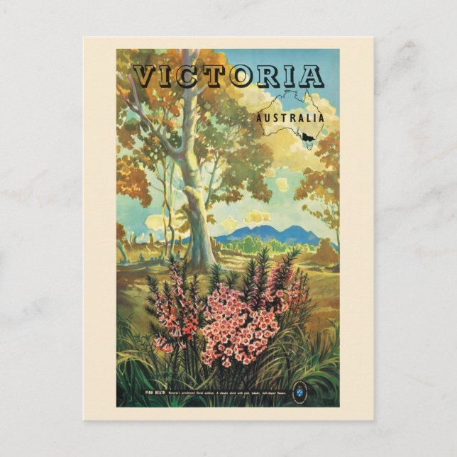 Victoria Australia Vintage Poster 1944 Postkarte (Vorderseite)