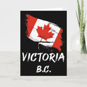 Victoria Bc Kanada Splatter Flag Reise Urlaub Karte