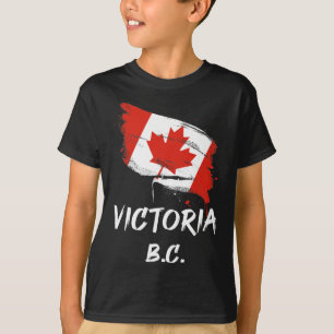 Victoria Bc Kanada Splatter-Flag-Reise Urlaub  T-Shirt