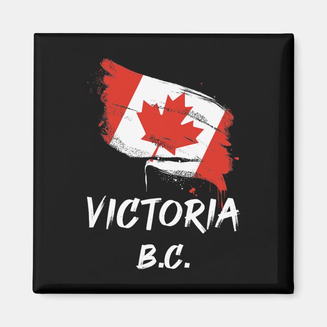 Victoria Bc Kanada Splatter-Flag-Trip Urlaub  Magnet (Vorne)